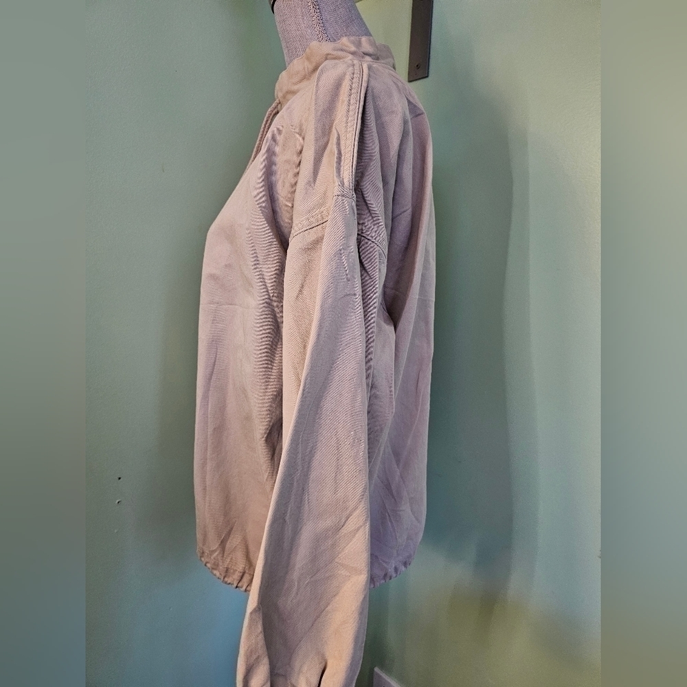 vintage tan Christopher & Banks women’s Size Medium heavy weighted long sleeve - Picture 6 of 6